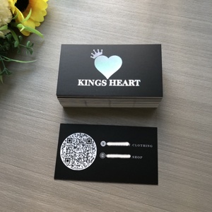 Tùy chỉnh sang trọng thẻ kinh doanh 300gsm giấy tráng Holographic bạc lá & Matte đen với biểu tượng tùy chỉnh - Product Image 3