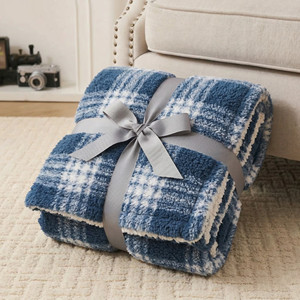 Manta Sherpa Ecológica al por Mayor, Suave, de Doble Capa, de Felpa, Gruesa, de Poliéster, para Invierno - Product Image 3