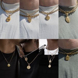 Collar con colgante de cara con chapado en oro de 18k, hecho a mano, <span class=keywords><strong>Zeus</strong></span>, herrra, Janiform, cabeza, mitología griega, moneda, regalo de joyería - Product Image 6