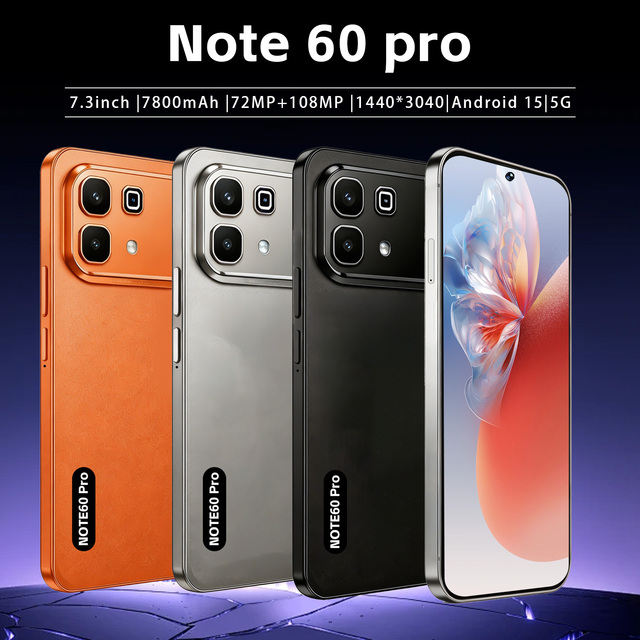 Wholesale Note 60 Pro 5G Phone 16GB+1TB Large Memory 7800mAh Battery Bulk Unlocked Mobile Phone