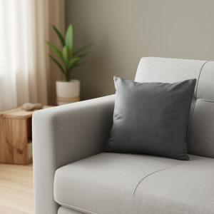 หมอนอิงผ้าเดนิมสีเทา 45*45 ซม.  ประเภทสินค้าเบาะรองนั่งและหมอนอิง - Product Image 2