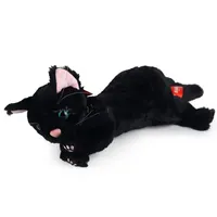 מותאם אישית כמו בחיים עיניים גדולות קטיפה חתול צעצועי בעלי החיים שחור חתול ממולא בעלי חיים צעצועים בפלאש שחור חתולים