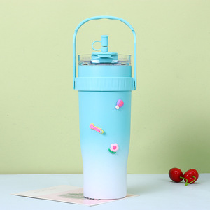 Gobelets isothermes personnalisés en acier inoxydable à double paroi de 40 oz, tasses de voyage écologiques avec poignée, vente en gros de bouteilles d'eau aux États-Unis - Product Image 3