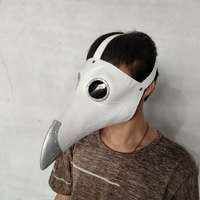 Steampunk Peste Docteur Masque Blanc Noir Orange Long Nez Oiseau Bec Masque pour Halloween Costume Cosplay Party