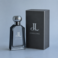 Vente en gros d'usine, flacon de parfum en verre de luxe de 100 ml, prêt à être expédié, flacon pulvérisateur vide avec boîte d'emballage