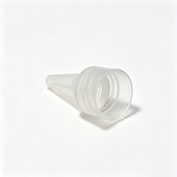 Bouchon en plastique pointu pour emballage cosmétique, finition côtelée, blanc, noir, transparent, pour bouteilles de sauce, 18mm, 20mm, 24mm, 28mm, vente en gros