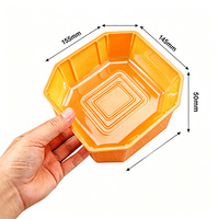 Boîte d'emballage alimentaire jetable en PET carrée multicolore sur mesure, épaisseur 0,4 mm, pour fruits frais, plateau à fraises