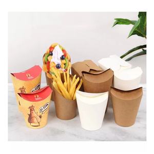 Vente directe usine : Gobelet en papier jetable écologique et économique pour frites et autres aliments à emporter - Product Image 4