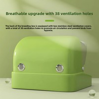 Boîte d'incubation pour perroquets en plastique avec chauffage USB, contrôle de la température tricolore, 38 trous de ventilation, forme carrée, pour l'élevage des oiseaux