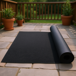 Tapis d'extérieur 6 x 23 pieds, avec support en TPR, imperméable, pour patio, véranda, terrasse, usage domestique - Product Image 2