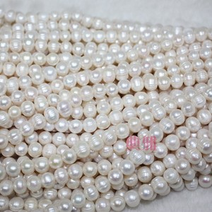 Perles Keshi Zhuji de grande taille 11-12 mm, presque circulaires, filetées, semi-finies, perles de collier, perles Keshi naturelles en gros - Product Image 3