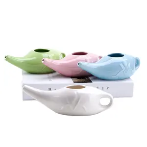 Personalizado branco cerâmica porcelana neti pot faiança yoga pot