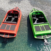 Bateau à réaction en aluminium OEM 4 places avec moteur in-bord pour la course fluviale et la pêche professionnelle