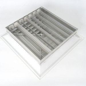 Diffuseur carré en alliage <span class=keywords><strong>d</strong></span>'aluminium personnalisé, <span class=keywords><strong>grille</strong></span> de ventilation de plafond, sortie <span class=keywords><strong>d</strong></span>'air centrale, climatisation, ventilation, anti-soufflage direct - Product Image 3