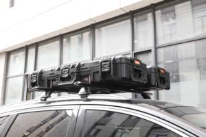 Vente d'usine Camping en plein air haute résistance LLDPE plastique <span class=keywords><strong>roto</strong></span>-moulé 60 litres boîte à outils utilisée sur le support d'extension de galerie de toit de voiture - Product Image 2