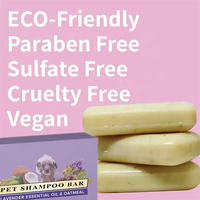 Barre de shampooing pour animaux de compagnie à l'avoine naturelle et à la lavande Apaisant Anti-démangeaison Humidité chien chat Nettoyant doux Nettoyage Savon de toilettage