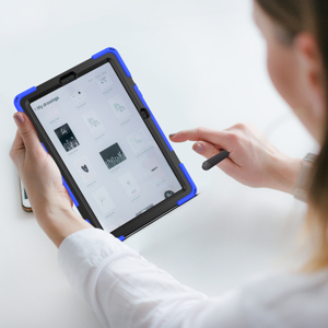 Regolabile cinghia da polso Dello Schermo di Prova di Scossa Della Copertura con il Supporto Della Penna per Samsung per <span class=keywords><strong>Galaxy</strong></span> Tab <span class=keywords><strong>S6</strong></span> <span class=keywords><strong>Lite</strong></span> P610 P615 - Product Image 3