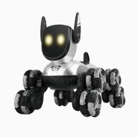 Robot chien télécommandé électrique à huit roues, jouet intelligent pour garçon, avec voix chinoise et fonctions de transformation, vente en gros pour supermarchés