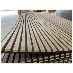 Panneau mural acoustique en MDF Akupanel 2400x600mm, noyer noir moderne, chêne, isolation phonique, solution de conception de modèle 3D - Product Image 3