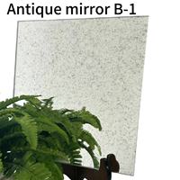 Custom Size Antique Mirror Glass Tiles for Wall Decor Vintage Style Decorative Mirror Sheets for Home Hotel Bar Interior Design
