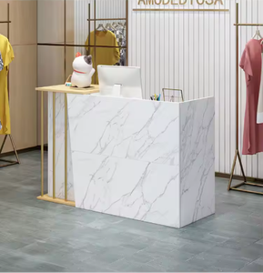 Mostrador de Recepción Moderno Personalizado Más Vendido, Mostrador de Salón de Belleza, Mesa de Recepción Pequeña, Mostrador de Recepción para Salón de Uñas y SPA - Product Image 5