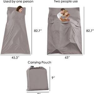 Saco de Dormir Tipo Sobre Woqi, 1120g, Ligero, Transpirable, de Poliéster, para Adultos, para Acampar, Viajar, Uso en Exteriores - Product Image 3