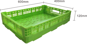 Caisse en plastique pliable 600*400*120, panier en plastique pliable pour fruits et légumes - Product Image 5