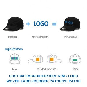Customizable 6 Panel <b>Plain</b> <b>Baseball</b> <b>Cap</b> Gorras 3D Embroidery Logo Cotton Golf <b>Caps</b> Unstructured Vintage Dad Hat - Product Image 2