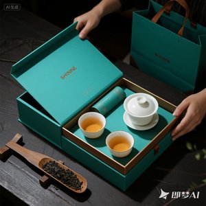 Tùy Chỉnh Sang Trọng Màu Xanh Lá Cây Trà Hộp Quà Tặng Miếng Bọt Biển Cứng Nhắc Grayboard Bao Bì Các Tông Cho Ấm Trà Cốc Trà Giấy Ống Vật Liệu Tái Chế - Product Image 5