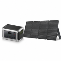 Station d'alimentation portable 3500W avec panneau solaire pliable 100W/200W/600W - Système d'énergie solaire hors réseau pour les pannes de courant à domicile