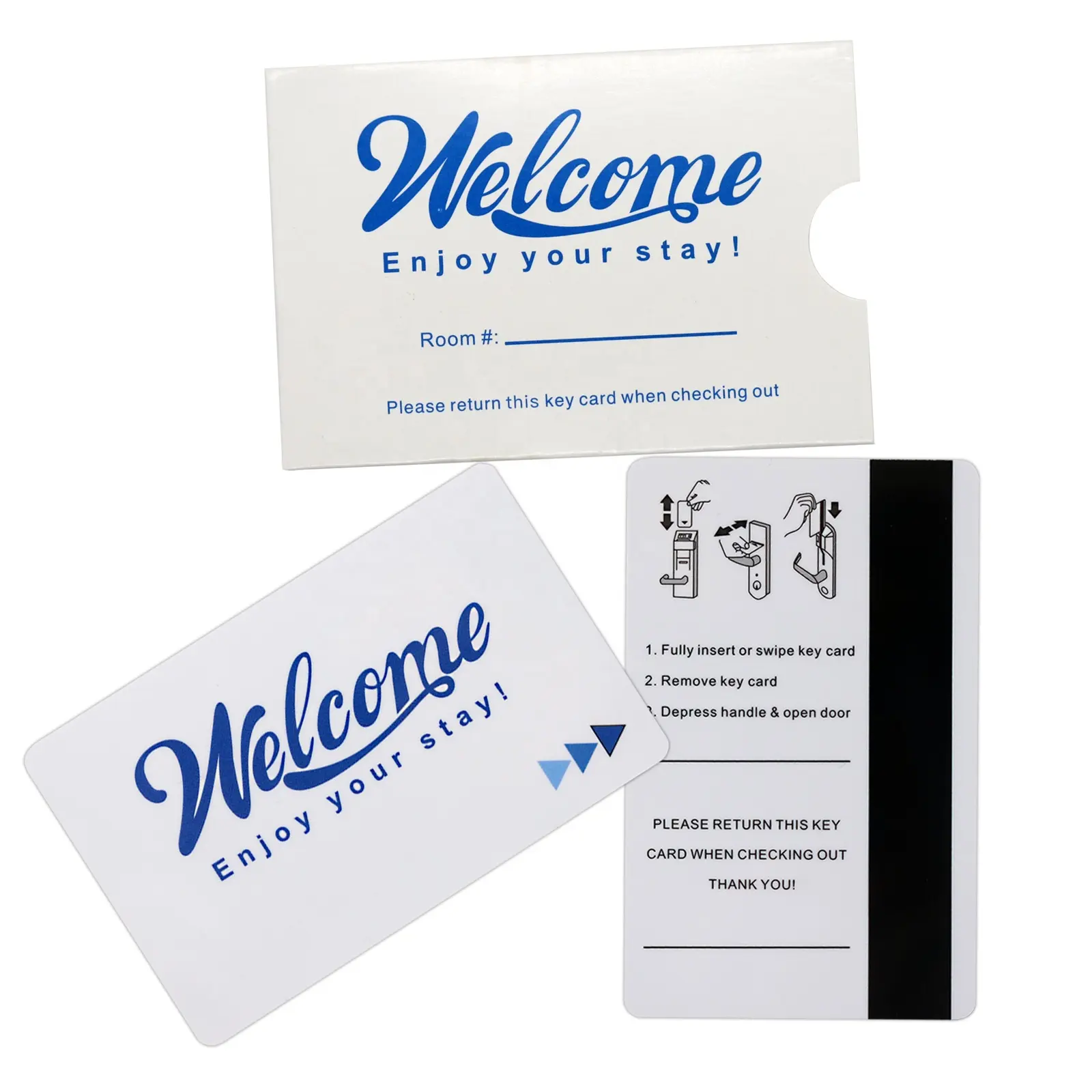 Bem-vindo Aproveite a Sua Estadia Cartão Hotel Key Card Motel Magnetic hotel com Envelopes Sleeve