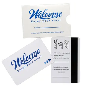 欢迎您入住酒店钥匙卡汽车旅馆带信封套的磁性酒店卡