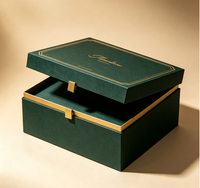 Boîte cadeau rigide de luxe à fermeture magnétique avec logo en feuille d'or, couleur personnalisée, emballage en papier rigide recyclé pour bijoux et parfums