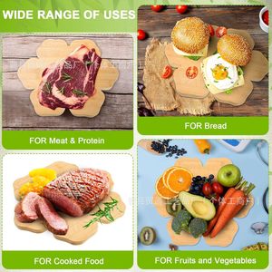 Tabla de cortar de bambú con diseño de copo de nieve, tabla de cortar frutas para cocina, apta para alimentos, bandeja de servir - Product Image 5
