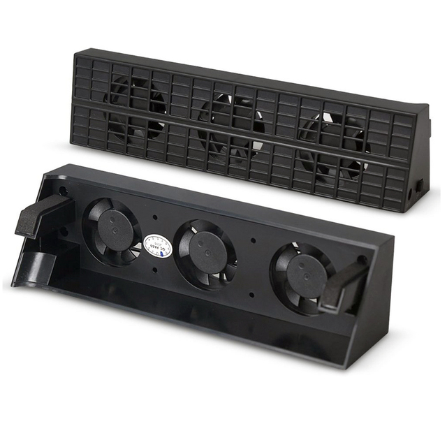 2 in 1 PS4 Slim Vertical Stand + Fast Cooler Cooling Fan for PS4 Console PS 4 Games Accessories