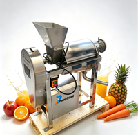 Industriële roestvrijstalen sapcentrifuge met hoge productiviteit voor ananas, sinaasappel en citroen, schroefpers voor fruitverwerking