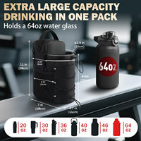 Tas Gym Magnetik Kustom, Tas Pinggang & Bahu Outdoor, Tas Gym Magnetik Kuat, Tempat Botol Minum