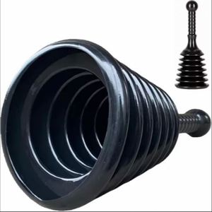 Déboucheur de toilettes accordéon noir avec plateau de rangement noir pour le nettoyage des toilettes - Product Image 5