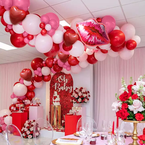 Ensemble de ballons en latex de luxe <span class=keywords><strong>rouge</strong></span> pour la Saint-Valentin, mariage, <span class=keywords><strong>anniversaire</strong></span>, fête joyeuse, <span class=keywords><strong>guirlande</strong></span> d'arche, décoration de fête - Product Image 3