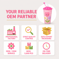 Gobelet portable en plastique OEM 500 ml avec couvercle et paille, sans BPA, réutilisable, écologique, pour usage extérieur – Meilleures ventes