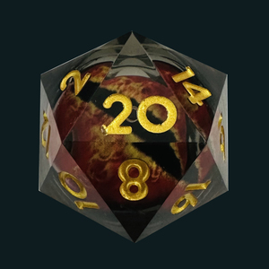 Dado D20 de Resina Personalizado DINGO de 33 mm con Núcleo Líquido Ojo de Dragón para Juegos de Rol D&D, Forma Poliedrica Única, Estilo Antiguo - Product Image 4