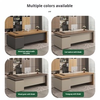 Escritorio de oficina ejecutivo moderno hecho de madera para el personal, estación de trabajo, muebles, casas, mesa de ordenador, escritorio de oficina básico