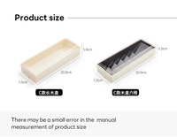 Boîte en bois de tremble pliable personnalisable en usine Qiaoji avec couvercle en plastique PET pour Tiramisu Mousse Pudding Brownie Patisserie Bakery