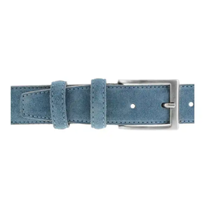 Gli artigiani italiani hanno progettato le cinture di lusso della pelle scamosciata blu chiaro forte stile di moda Casual flessibile ed ergonomico di alta qualità - Product Image 3