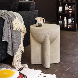 Natural Beige Travertine Marble Furniture Stone Tea Solid Marble <strong>Table</strong> Luxury Home <strong>Real</strong> Marble Small Round <strong>Coffee</strong> <strong>Table</strong> - Product Image 4