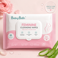 Lingettes intimes féminines en gros, équilibrées en pH, naturelles, écologiques, pour femmes adultes