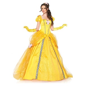 Costume d'Halloween Robe de Princesse Belle pour Adulte, Robe Belle de la Belle et la Bête, Robe <span class=keywords><strong>Anime</strong></span> Belle - Product Image 5