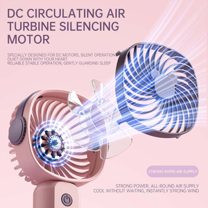 Nouveauté Ventilateur USB rechargeable couleur macaron, mini ventilateur portable avec support pour téléphone, ventilateur USB multifonction portable - Product Image 3