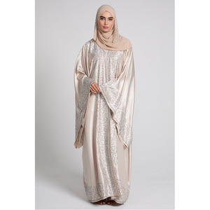 LEDUO Customized Popular Luxury Elegant Satin Crystal Embellished Muslim Formal Wedding <b>Dress</b> - Product Image 1