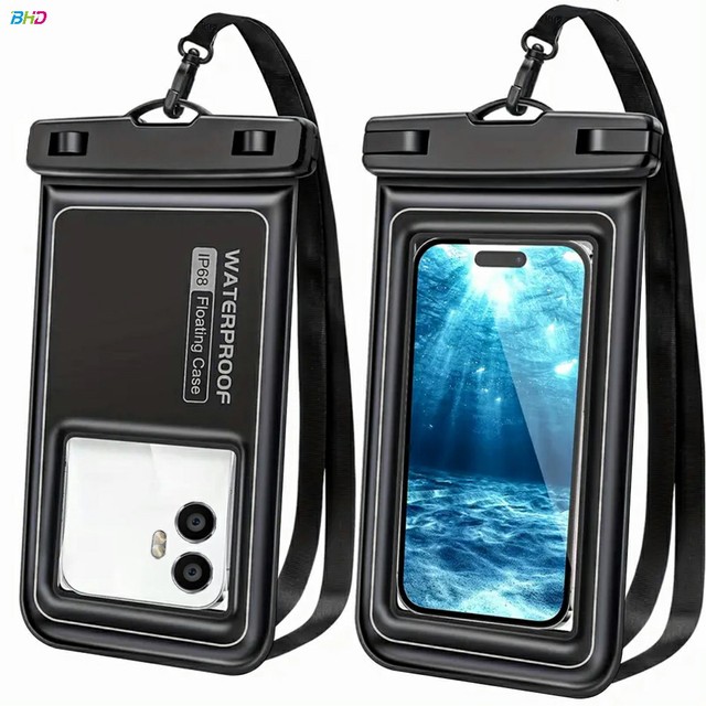 Universal Float Waterproof Phone Case IPX8 Water-Resistant Dry Bag Cell Phone Pouch Lanyard for Beach Swimming Customize Logo